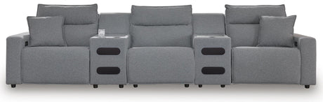 Modmax II - Reclining Sectional - Salt And Pepper - view 15