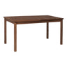 Contemporary Slat Top Acacia Wood Outdoor Dining Table Dark Brown by Walker Edison | Bel Furniture