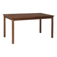 Contemporary Slat Top Acacia Wood Outdoor Dining Table Dark Brown by Walker Edison | Bel Furniture