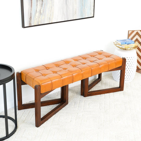 Riley - Bench - Brown / Rustic / Tan - view 5