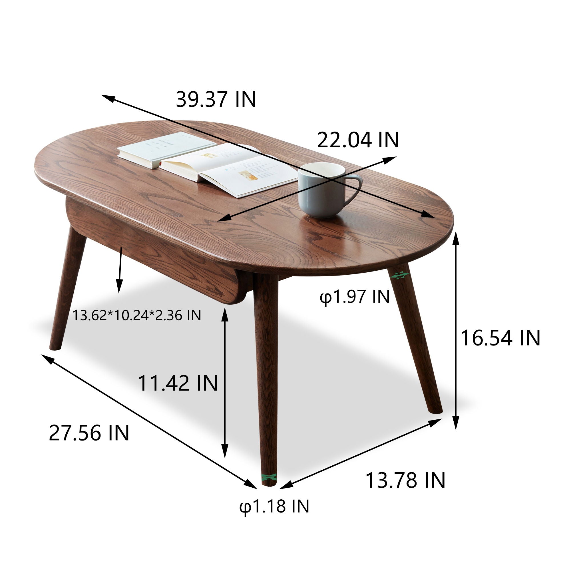 Capsule Centre Low Table With Drawers Coffee Table