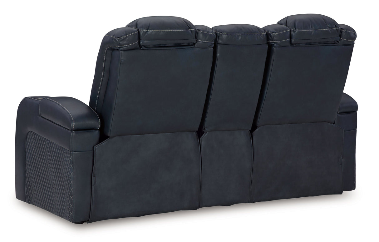 Fyne-dyme - Power Reclining Loveseat With Console/Adj Hdrst by Signature Design by Ashley® | Bel Furniture