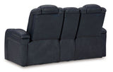 Fyne-dyme - Power Reclining Loveseat With Console/Adj Hdrst by Signature Design by Ashley® | Bel Furniture