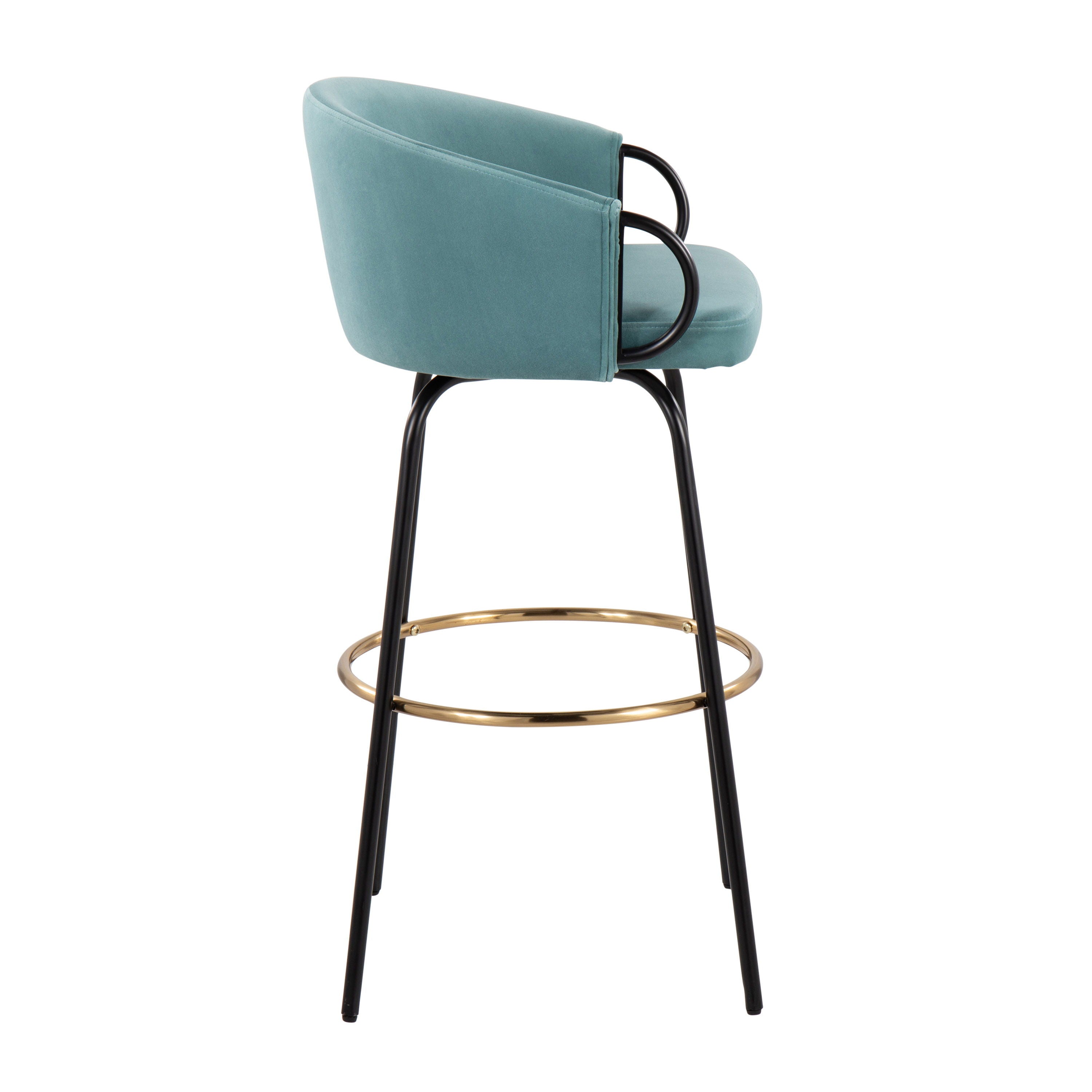 Claire - Contemporary / Glam Barstool With Footrest (Set of 2)