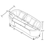 Ellorie - Upholstered Channel Back Curved Loveseat - Beige by Coaster Fine Furniture | Bel Furniture