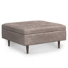 Shay - Large Square Coffee Table Storage Ottoman Mid-Century Style - view 5