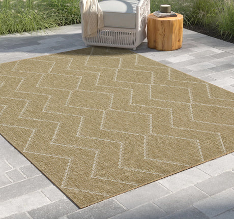Earth - 5'3" X 7'3" Indoor, Outdoor Area Rug - Jute / White - view 4