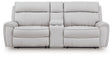 Social Pointe - Reclining Sectional Gray 3 Pc. Reclining Sectional With Console by Signature Design by Ashley® | Bel Furniture
