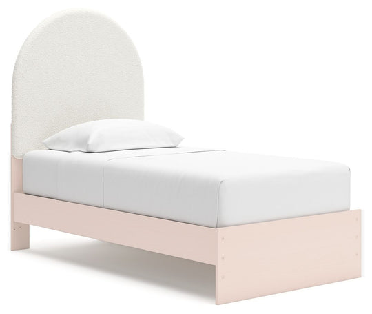 Wistenpine - Upholstered Panel Bed With Storage Pink Twin Side Storage by Signature Design by Ashley® | Bel Furniture