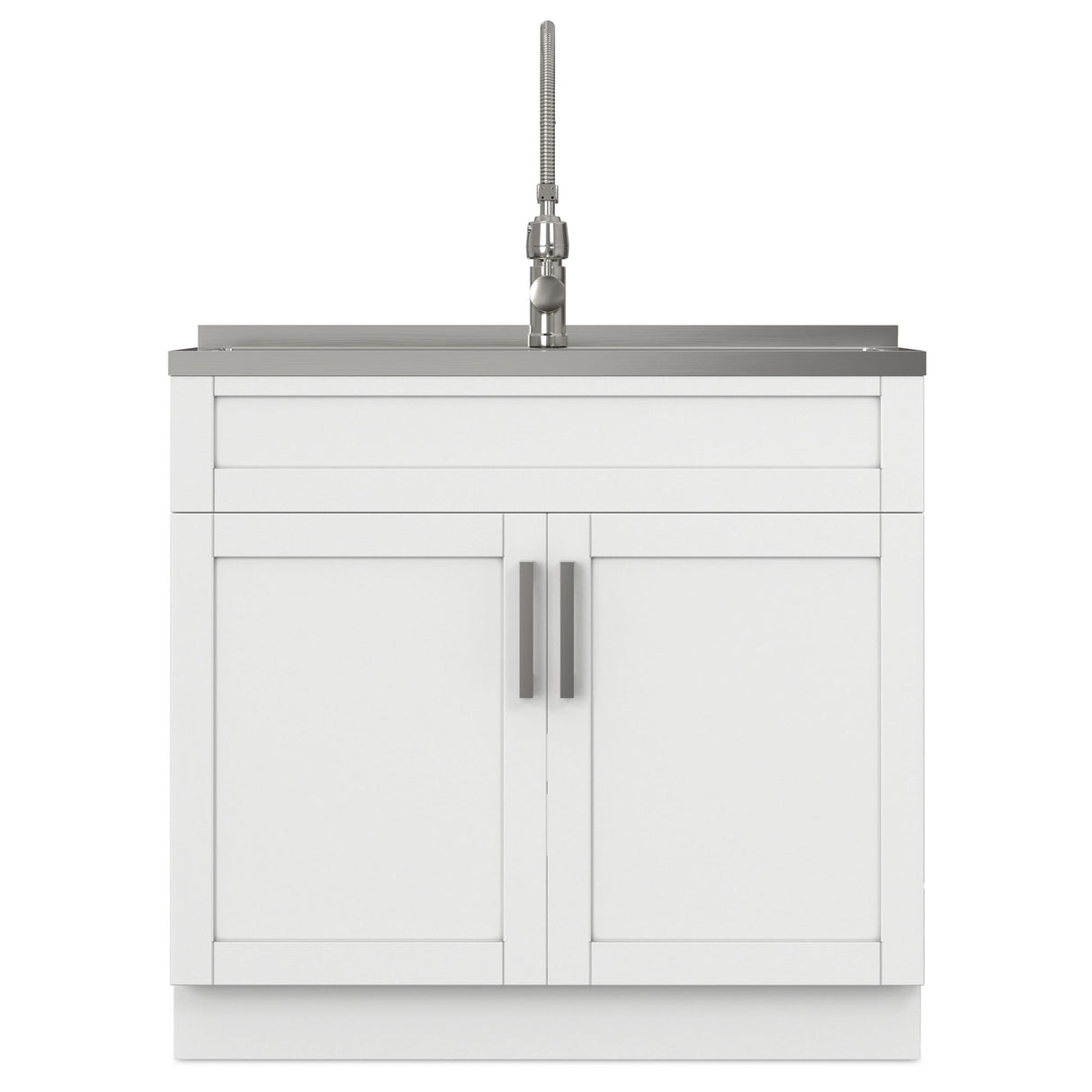 Hennessy - Deluxe Laundry Cabinet With Faucet And Stainless Steel Sink