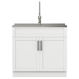 Hennessy - Deluxe Laundry Cabinet With Faucet And Stainless Steel Sink