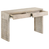 Rickman - 2-Drawer Wood Entryway Console Table - White Washed by CoasterEssence | Bel Furniture