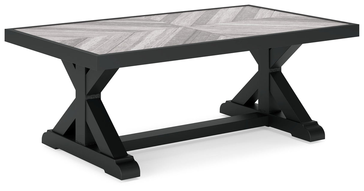 Beachcroft - Rectangular Cocktail Table Black by Signature Design by Ashley® | Bel Furniture