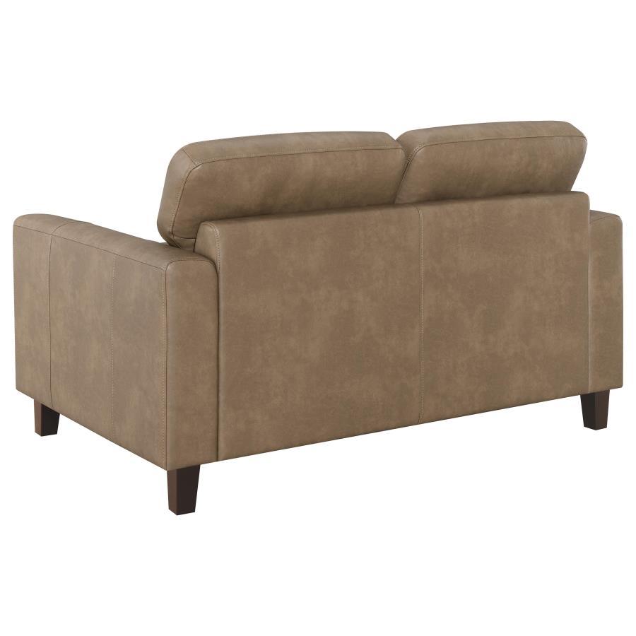 Scotland - Faux Leather Upholstered Sofa Set