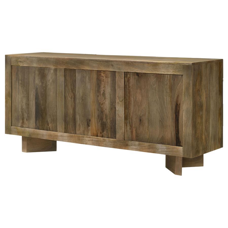 Tyler - 3 Door Solid Wood Sideboard Buffet Cabinet - Mango Brown