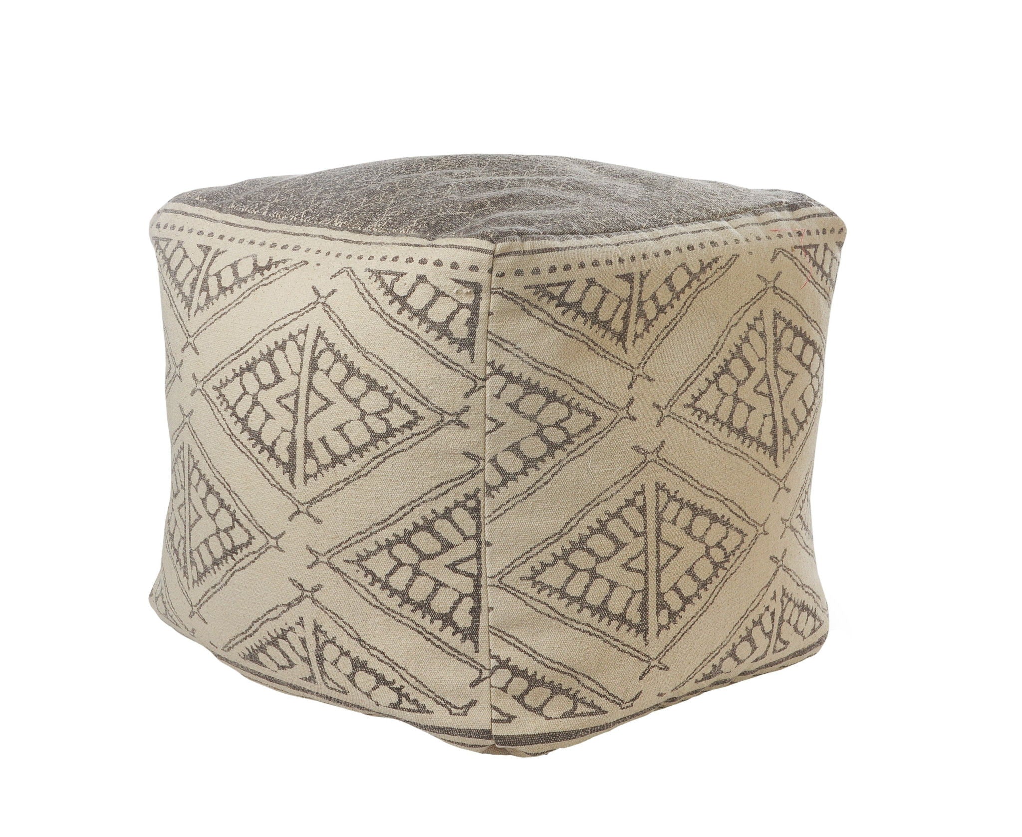 Cotton Ottoman Square - Beige