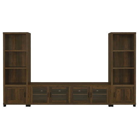 Sachin - TV Entertainment Center Dark Brown by Coaster Fine Furniture | Bel Furniture