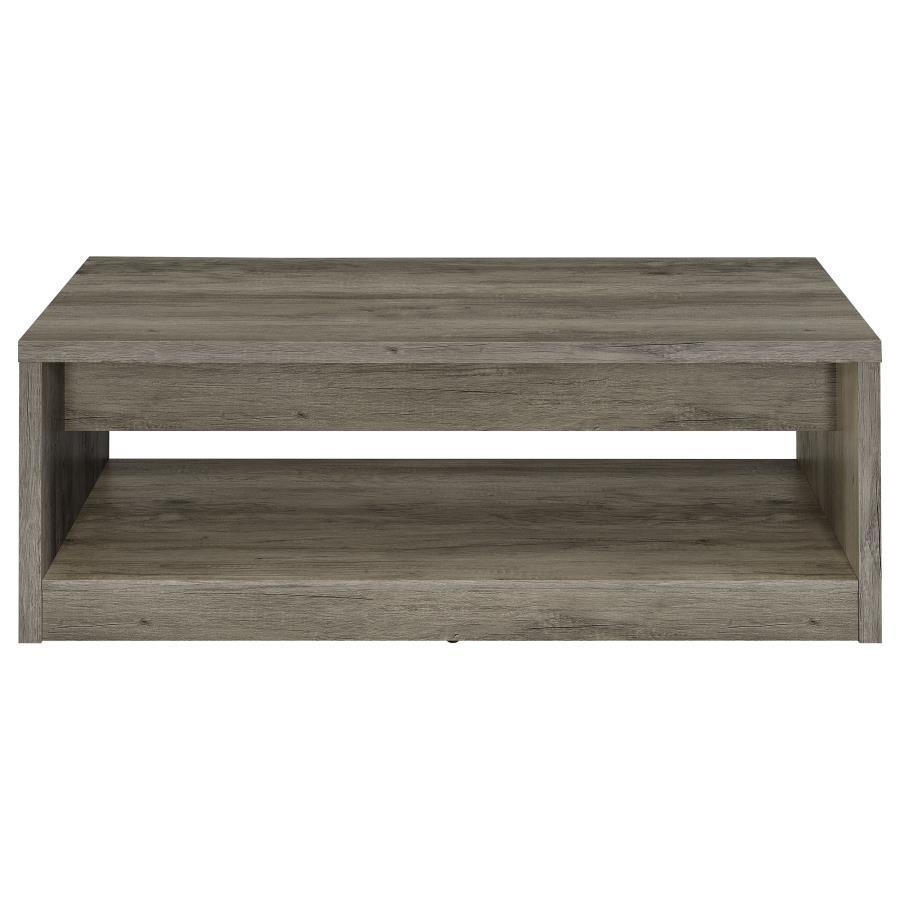Felix - 2-Drawer Engineered Wood Coffee Table - Gray Driftwood by Coaster Fine Furniture | Bel Furniture