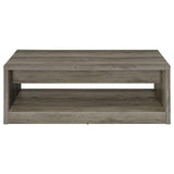 Felix - 2-Drawer Engineered Wood Coffee Table - Gray Driftwood by Coaster Fine Furniture | Bel Furniture