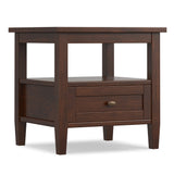 Warm Shaker - End Table With Smooth Drawer Storage - Brown