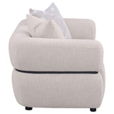 Jeanette - 73" Fabric Upholstered Round Arm Loveseat - Beige