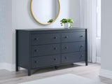 Simmenfort - Navy Blue - Six Drawer Dresser by Signature Design by Ashley® | Bel Furniture