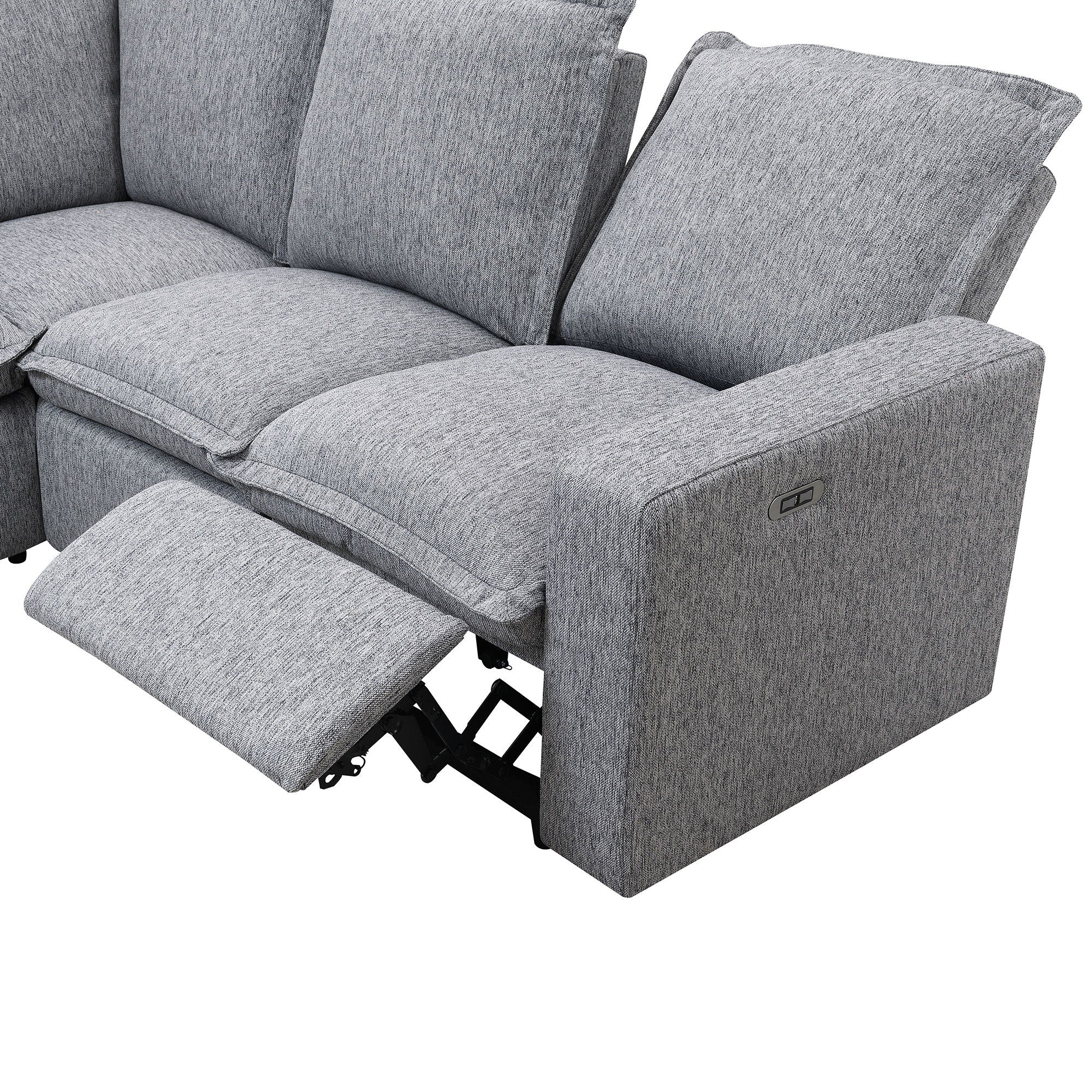 Power Recliner Chair Home Theater Seating Soft Chair With USB Port For Living Room, Bedroom, Theater Room