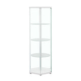 Zahavah - 4-Shelf Hexagonal Clear Glass Curio Cabinet by CoasterEveryday | Bel Furniture
