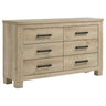 Oakglen - 6-Drawer Bedroom Dresser Light Brown Dressers by Coaster Fine Furniture | Bel Furniture