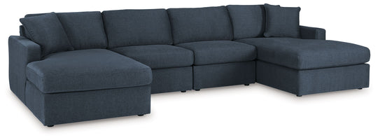 Modmax - Ink - Sectional Blue 4 Pc. Sectional With Laf And Raf Corner Chaises by Signature Design by Ashley® | Bel Furniture