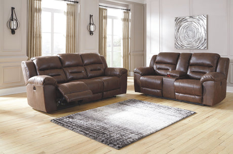Stoneland - Reclining Living Room Set Dark Brown 2 Pc. Power Sofa, Loveseat by Signature Design by Ashley® | Bel Furniture