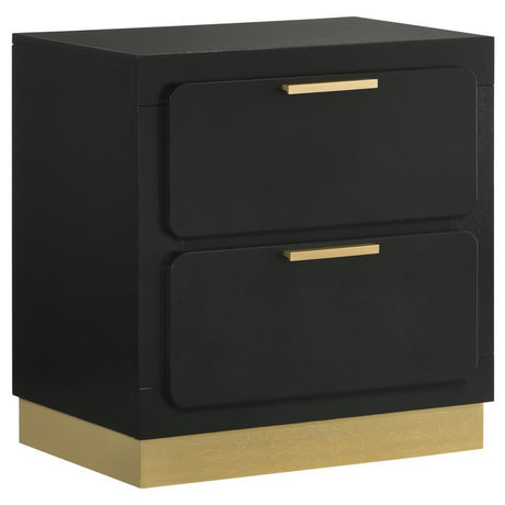 Caraway - 2-Drawer Nightstand Black by Coaster Fine Furniture | Bel Furniture