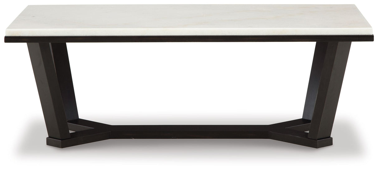 Fostead - White / Espresso - Rectangular Cocktail Table by Signature Design by Ashley® | Bel Furniture