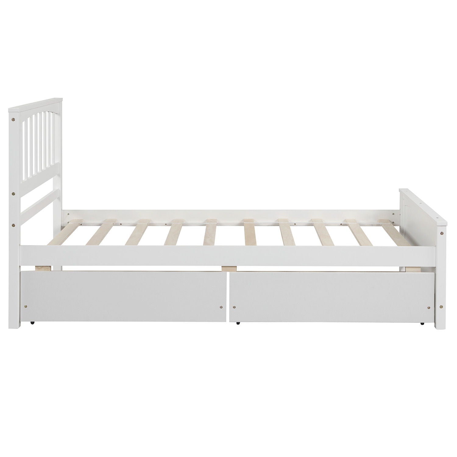 Twin Size Platform Bed With Two Drawers