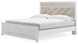 Altyra - White - King Panel Bed With Upholstered Headboard by Signature Design by Ashley® | Bel Furniture