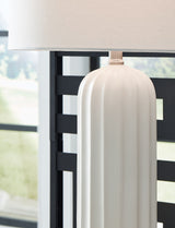Clarkland - White - Ceramic Table Lamp (Set of 2) by Signature Design by Ashley® | Bel Furniture