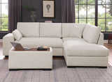 Joshua - 100" Sectional Sofa with Right Facing Chaise and Console Ottoman by Lilola Home | Bel Furniture