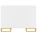 Elsa - 2 Door Wood Storage Accent Cabinet - White And Gold by CoasterEssence | Bel Furniture