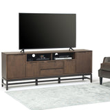 Banting - Mid Century Wide TV Stand - Walnut Brown by Simpli-Home | Bel Furniture