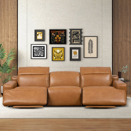 Urbana - Triple Power Recliner Sofa - Tan - view 8