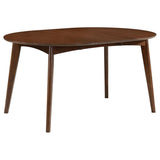 Jedda - 5 Piece Oval Dining Table Set - Dark Walnut by CoasterEveryday | Bel Furniture