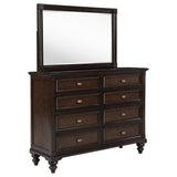Andover - 8-Drawer Dresser Dark Brown Dresser & Mirror by Coaster Fine Furniture | Bel Furniture