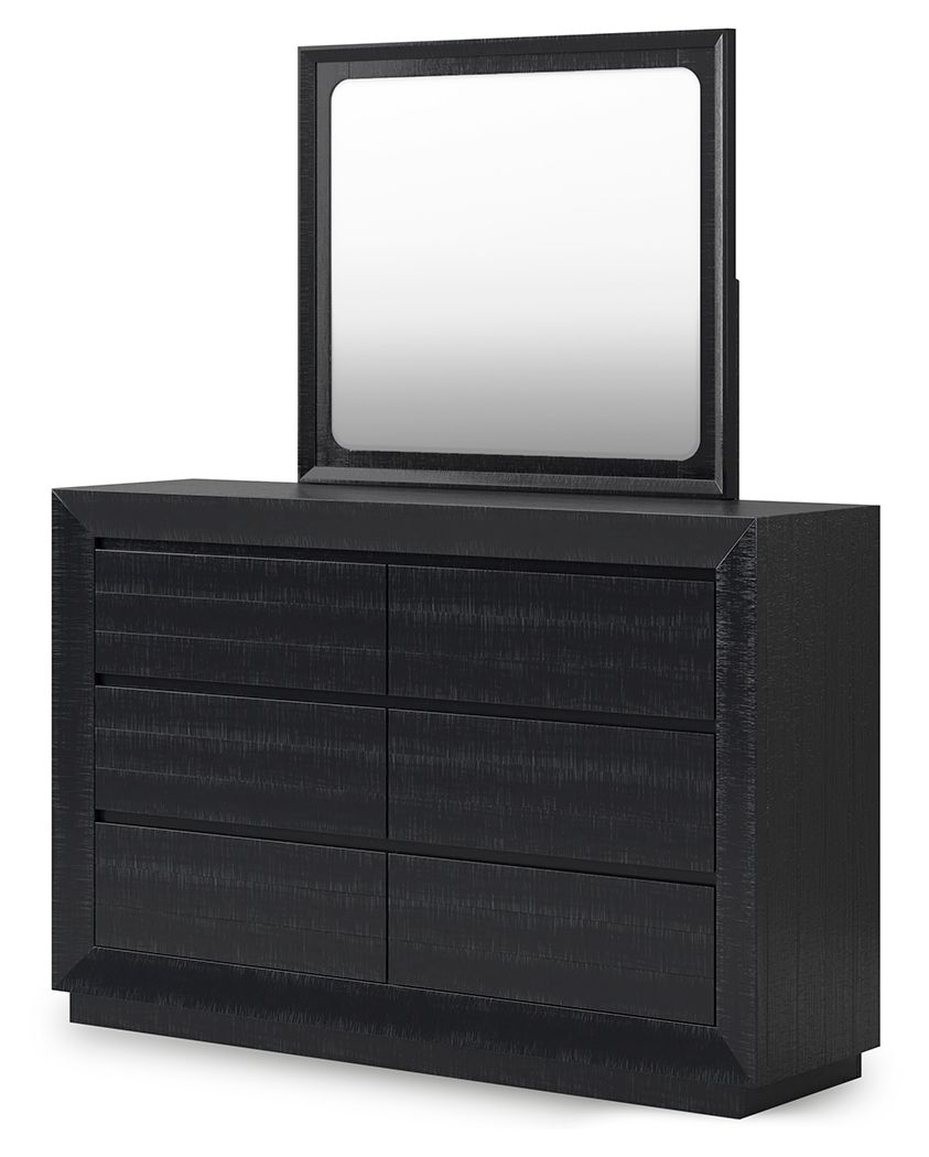 Londer - Black - Dresser And Mirror by Millennium® by Ashley | Bel Furniture
