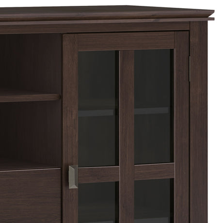 Artisan - Tall TV Media Stand - Dark Chestnut Brown by Simpli-Home | Bel Furniture