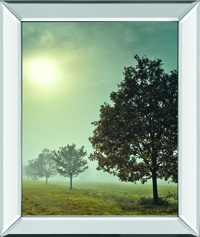 It's A New Day By Frank, A - Mirror Framed Print Wall Art - Green