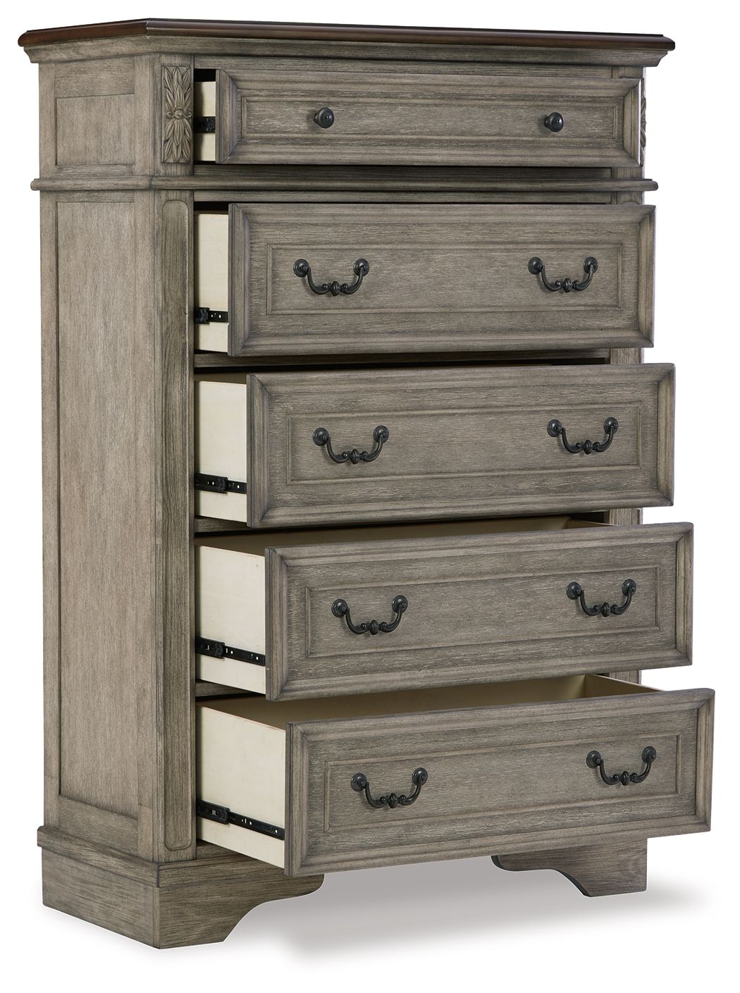 Lodenbay - Antique Gray - Five Drawer Chest by Signature Design by Ashley® | Bel Furniture