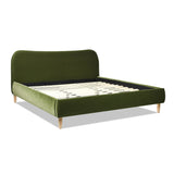 Roman - Curved Headboard Upholstered Platform Bed by Jennifer Taylor Home | Bel Furniture