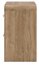 Gramburg - Two Drawer Night Stand - Warm Natural Brown