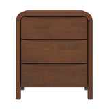 Lionel - Nightstand 3 Drawer Bed Side Table - Brown