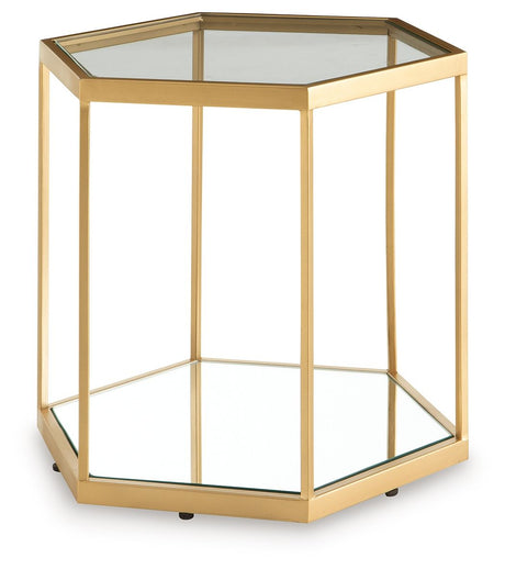 Veerwick - Gold Finish - Accent Cocktail Table by Signature Design by Ashley® | Bel Furniture